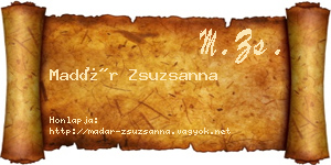 Madár Zsuzsanna névjegykártya