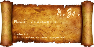 Madár Zsuzsanna névjegykártya