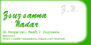 zsuzsanna madar business card